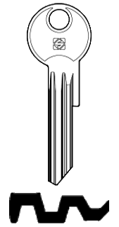 Afbeelding van Silca Cilindersleutel brass FB17X