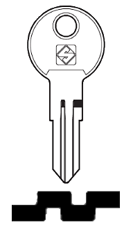 Afbeelding van Silca Cilindersleutel staal FB103