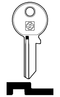Afbeelding van Silca Cilindersleutel staal FB104R