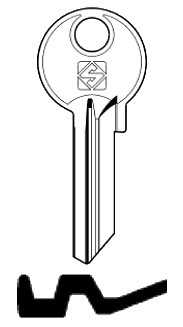 Afbeelding van Silca Cilindersleutel staal FB27R