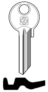 Afbeelding van Silca Cilindersleutel staal FB28R