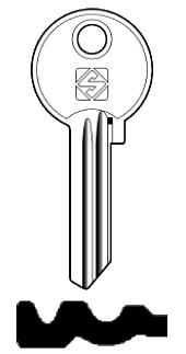 Afbeelding van Silca Cilindersleutel staal FB2