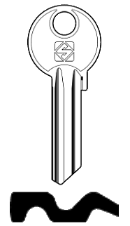 Afbeelding van Silca Cilindersleutel brass FB24