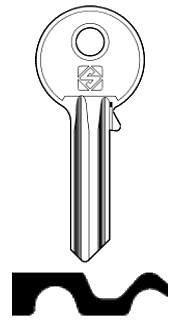 Afbeelding van Silca Cilindersleutel brass FB26