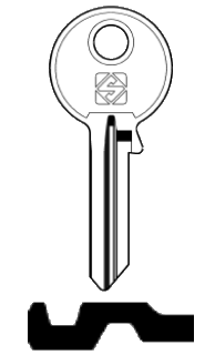 Afbeelding van Silca Cilindersleutel staal FB34R