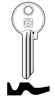 Afbeelding van Silca Cilindersleutel staal FB3R