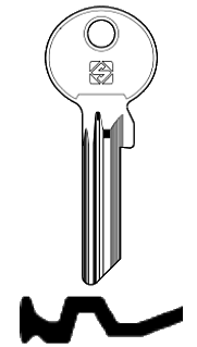 Afbeelding van Silca Cilindersleutel brass FB35R