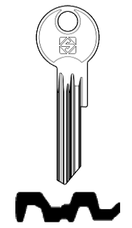 Afbeelding van Silca Cilindersleutel brass FB39X