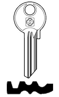 Afbeelding van Silca Cilindersleutel brass FB57R