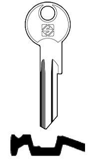 Afbeelding van Silca Cilindersleutel brass FB62X