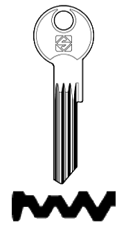 Afbeelding van Silca Cilindersleutel brass FB64X