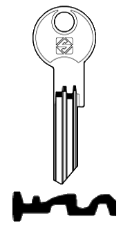 Afbeelding van Silca Cilindersleutel brass FB63X