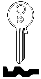 Afbeelding van Silca Cilindersleutel brass FB75R