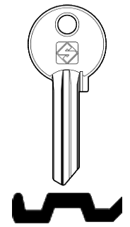 Afbeelding van Silca Cilindersleutel staal FB8R