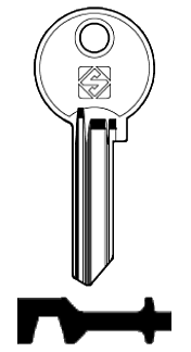 Afbeelding van Silca Cilindersleutel brass FB81