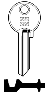 Afbeelding van Silca Cilindersleutel brass FB81R