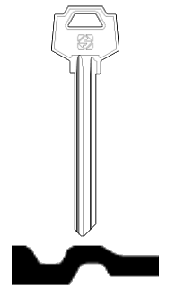 Afbeelding van Silca Cilindersleutel staal FAC10R