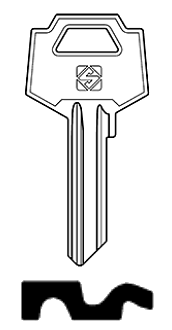 Afbeelding van Silca Cilindersleutel staal FAC34