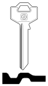 Afbeelding van Silca Cilindersleutel staal FAC6R