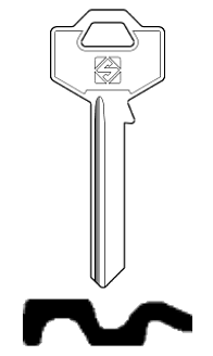 Afbeelding van Silca Cilindersleutel staal FAC7