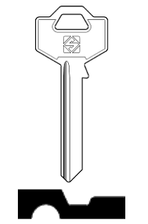 Afbeelding van Silca Cilindersleutel staal FAC8