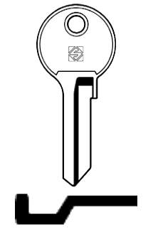 Afbeelding van Silca Cilindersleutel staal TN1