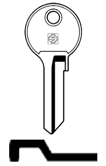 Afbeelding van Silca Cilindersleutel staal TN1R