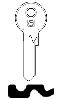 Afbeelding van Silca Cilindersleutel staal TN16RXA