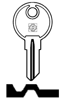 Afbeelding van Silca Cilindersleutel brass TN6R