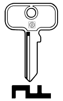 Afbeelding van Silca Autosleutel z/plastic kop staal UNI11