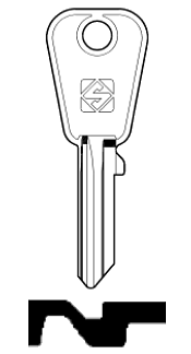 Afbeelding van Silca Autosleutel z/plastic kop staal UNI15