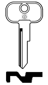 Afbeelding van Silca Autosleutel z/plastic kop staal UNI16