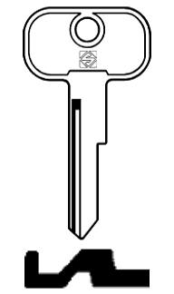 Afbeelding van Silca Autosleutel z/plastic kop staal UNI16R