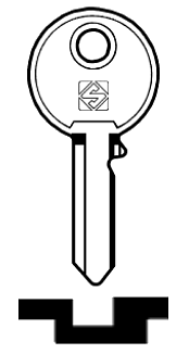 Afbeelding van Silca Autosleutel z/plastic kop staal UNI25