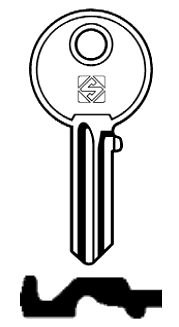 Afbeelding van Silca Cilindersleutel staal UNI22