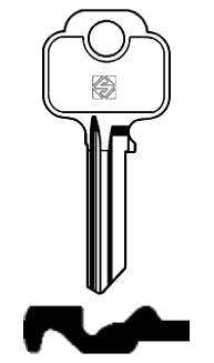 Afbeelding van Silca Cilindersleutel brass UNI36