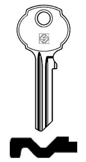 Afbeelding van Silca Cilindersleutel staal UNI3