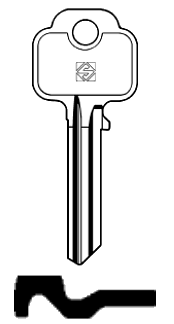 Afbeelding van Silca Cilindersleutel staal UNI32