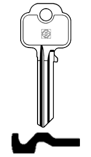 Afbeelding van Silca Cilindersleutel staal UNI32R