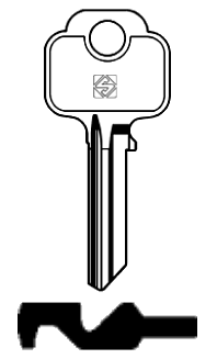 Afbeelding van Silca Cilindersleutel staal UNI33