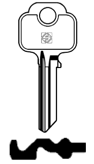 Afbeelding van Silca Cilindersleutel staal UNI34R