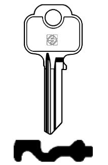 Afbeelding van Silca Cilindersleutel staal UNI35