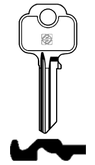 Afbeelding van Silca Cilindersleutel staal UNI36R