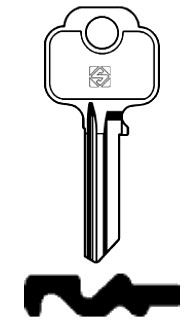 Afbeelding van Silca Cilindersleutel staal UNI37