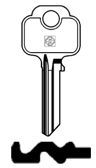 Afbeelding van Silca Cilindersleutel staal UNI37R