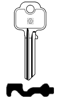 Afbeelding van Silca Cilindersleutel brass UNI46