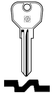 Afbeelding van Silca Autosleutel z/plastic kop staal UNI42