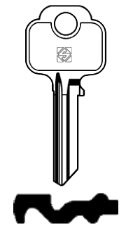 Afbeelding van Silca Cilindersleutel staal UNI40