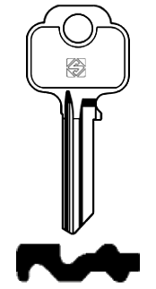 Afbeelding van Silca Cilindersleutel staal UNI41