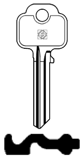 Afbeelding van Silca Cilindersleutel staal UNI46R